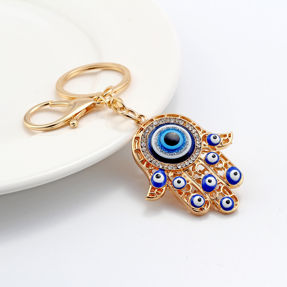 Wholesale Metal Hand of Fatima Demon Eye Creative Keychain